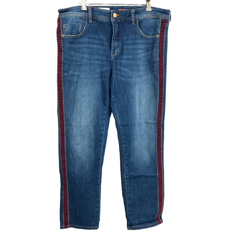 Pilcro Anthropologie Jeans Slim Boyfriend Embroidered Side Stripe Size‎ 31